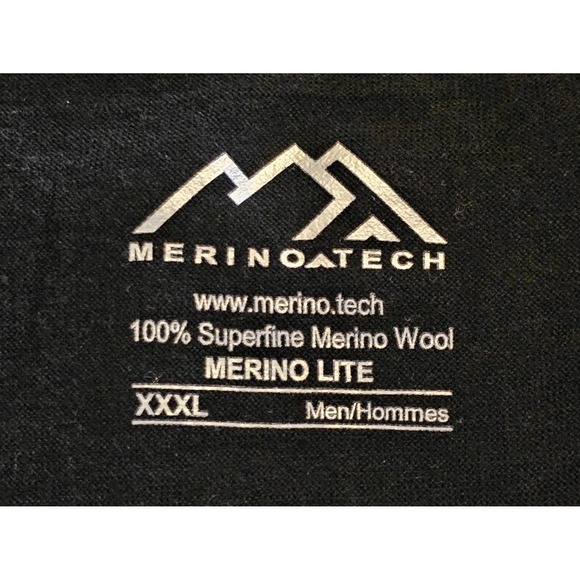 Merino Tech shirt Men's size 3XL Black Short Sleeve Merino Wool base layer black - Picture 4 of 5